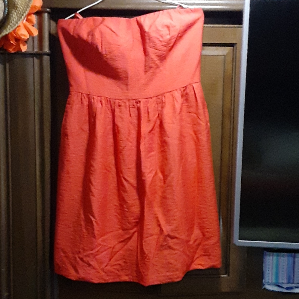 Like New Loft Strapless Red Dress - Picture 4 of 7